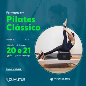 Formação em Pilates Clássico. Início 20 e 21 de agosto de 2022 (Módulo 01)